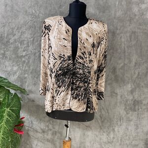 VTG. Jeanne Alexander Women’s XLP Jacket Blazer Black Gold Glitter Sparkly